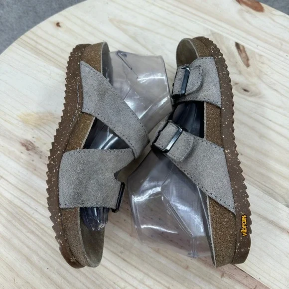 Dansko Cork Footbed Slide Sandals 8.5 Vibram Suede Double Strap Buckle Comfort - Picture 7 of 12